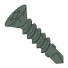 Phillips - Flat w/Nibs & Wings - Self Drilling Screws - Space Thread - Green Ceramic