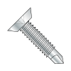 Flat - Phillips - Undercut - Self Drilling Screws with Machine Screw Threads- Zinc 