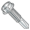 #4 Point - Hex Washer - Unslotted - Self Drilling Screws - Machine Threads - Zinc
