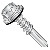#5 Point - Hex Washer - Unslotted - with EPDM Washer - Self Drilling Screws - Steel - Zinc 
