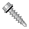 Unslotted - Hex Flange With Rubber Washer - Self Drilling Screws - #1 Stitch Point - 1,000 Hour Rated High Corrosion Resistance 
