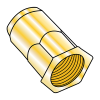 Large Flange - Semi-Hex Body - Rivet Insert Nuts - Zinc Yellow