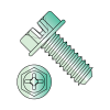 Hex Washer Combination - Machine Screws w/ Header Point - Zinc Green