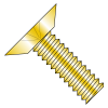 Flat Phillips - Undercut - Machine Screws - Zinc Yellow