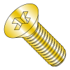 Flat 82° - Phillips - Machine Screw - MS35190 - Coarse - Cadmium Yellow