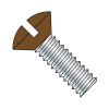 Oval Slotted - Machine Screws - Brown Painted Head - Zinc