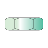 Hex Machine Screw Nuts - Zinc Green - Small Pattern