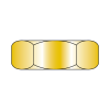 Hex Machine Screw Nuts - Zinc Yellow - Small Pattern