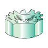 "K" Lock Nuts - External Lockwasher - Green Zinc