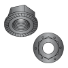 Grade 8 - Hex Flange Nuts - Black Phosphate