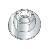  Flange Stop Nut - Nylon Insert - Zinc Plated Steel 