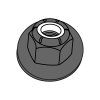Nylon Insert - Flange Stop Lock Nut - Steel - Black Oxide