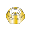 Nylon Insert Stop Nuts - Thin - Coarse Thread - Zinc Yellow