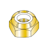Nylon Insert Stop Nuts - Thin - Fine Thread - Zinc Yellow