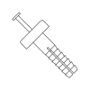 Drive Pin Rivets - Round Head - White Nylon 