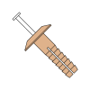 Plastic Drive Rivets w/Plastic Pin - Beige Nylon