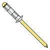 Multi-Grip Rivets - Dome Head - Steel Body-Yellow Steel Mandrel