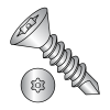 Flat - 6 Lobe Pin In - Self Drilling Screws - 410 Stainless
