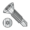 Flat - 6 Lobe Pin In - Self Drilling Screws - 18-8 Stainless