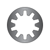 Internal Tooth - Lock Washers - Black Zinc