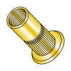 Blind Threaded Inserts - Flat Head Ribbed - Zinc Yellow (Metric)